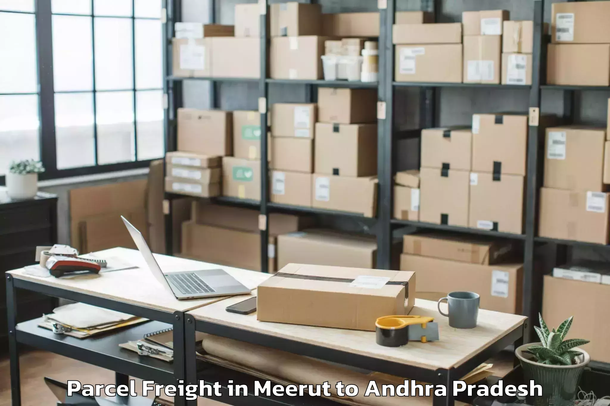 Top Meerut to Jinnuru Parcel Freight Available